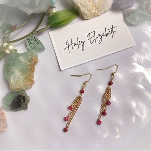 Crazy Lace Agate Dangle Earrings